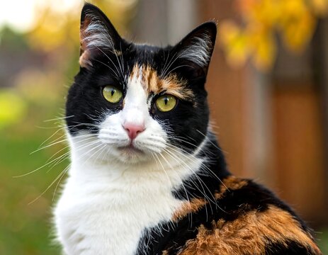 Close-up of a calico cat