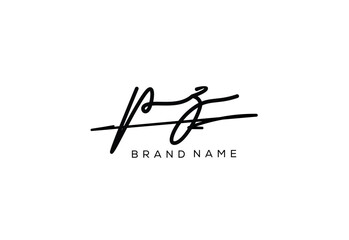 PY letter elegant cursive signature beauty handwriting logo.