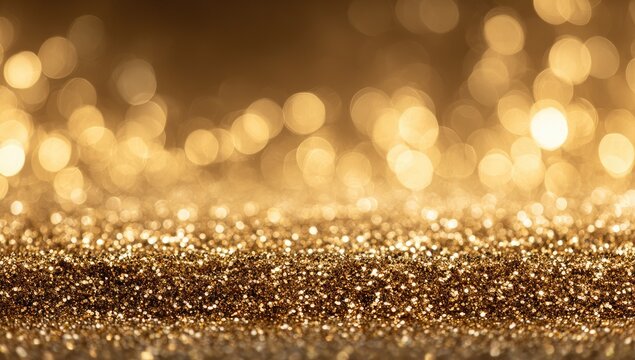 Golden glitter bokeh background (3) - Powered by Adobe
