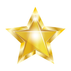 A golden shining star. Luxury.