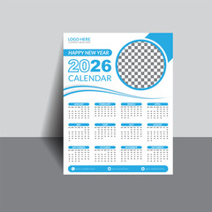 Modern 2026 Editable Wall Calendar