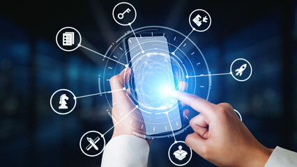 Innovation icons show creativity, teamwork, and project development. Innovation helps organizations...