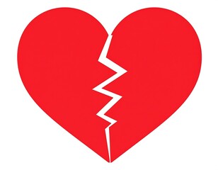 Broken heart graphic image for social media posts