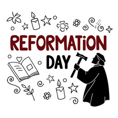 REFORMATION DAY vector illustration