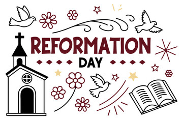 REFORMATION DAY vector illustration