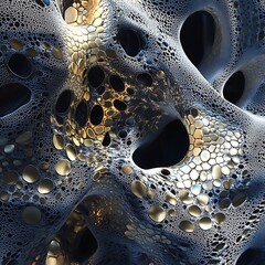 Futuristic digital abstract artwork with dotted organic designs high resolution picture