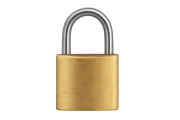 Fototapeta premium Golden padlock securing data, safety, protection concept