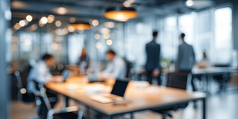 Blurred view of a modern office space (3)