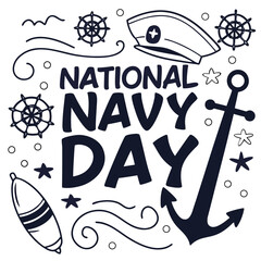 NAVY DAY vector illustration