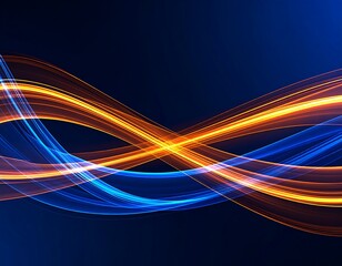 Abstract design with intersecting, glowing lines