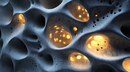 Futuristic glowing metallic textures with bright golden reflections high resolution picture