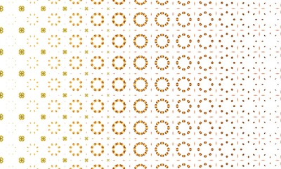 Blue geometric seamless polka dot pattern vector for retro fabric or wallpaper design