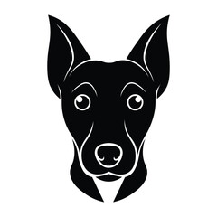 Dog Head Silhouette Vector Art