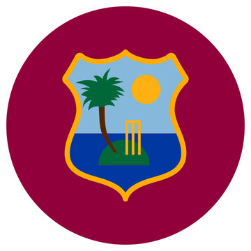 West Indies Flag cricket round circle transparent PNG