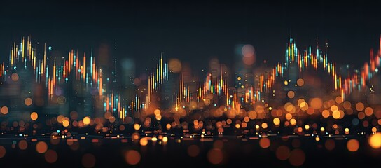 Abstract cityscape with financial data overlay (1)