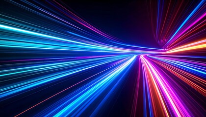 Abstract vibrant light trails