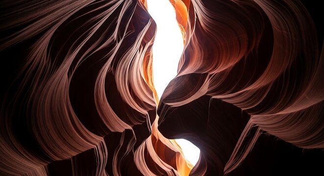 Sunlight shines into antelope canyon creating a beautiful natural light show in arizona - Powered by Adobe