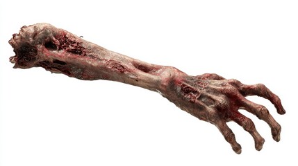 collection of zombie arm isolated on a white background as transparent png