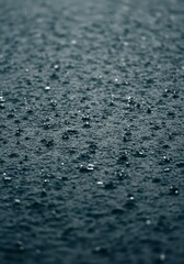 Obraz premium Rain drops on dark surface