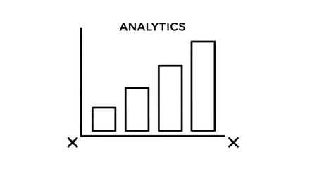 Hand-drawn Bar Graph Showing Increasing Analytics Data.