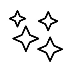 Vector stars illustration twinkling shining bright light night sky space galaxy design element icon