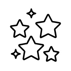 Stars vector graphic illustration, starburst, celestial, night sky, shining stars design element