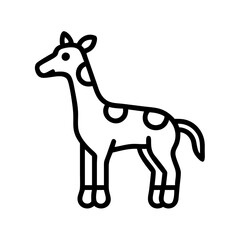 Giraffe outline vector illustration for kids learning animal drawing cute giraffe design art zoo