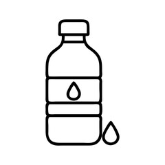 Water bottle icon vector illustration mineral water bottle design plastic bottle isolated drink bottle
