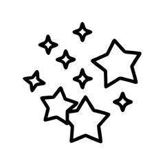 Obraz premium Starry night sky vector illustration with twinkling stars constellation outline design graphic element