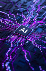 Artificial Intelligence AI Processor on Circuit Board