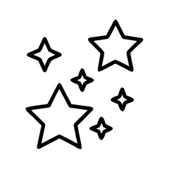 Obraz premium Stars vector illustration, outline star design element for graphic projects, star icon symbol, vector