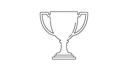 Classic Line Art Drawing of a Champions Trophy.