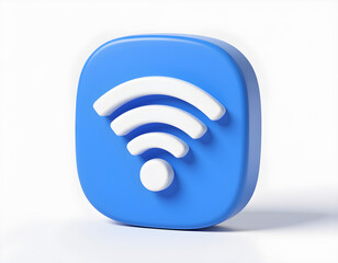 3D wifi symbol icon generative ai