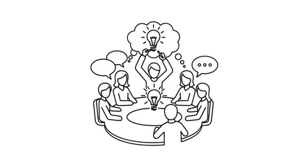 Brainstorming Team Generating Innovative Ideas.