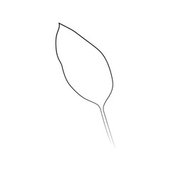 One line art of leaf