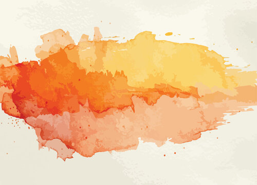 Expressive watercolor texture in vivid red yellow hues