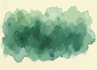 Deep forest green watercolor wash with texture