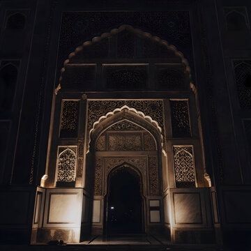 darbar sharif entrance gate decorated with traditi