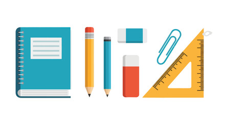 Collection of School Stationery Items.