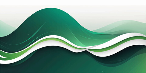 Abstract green and blue wave vector illustration for business card design and web backdrop template