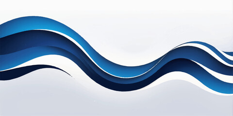 An abstract blue wave vector illustration pattern for a business concept design template and web banner backdrop