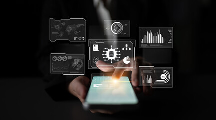 Big data visualization dashboard showing analytics, insights, and performance. Data supports decisions, data reveals trends, data powers analytics, and transforms strategy. Latch