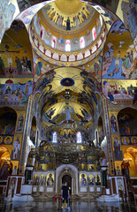 Obraz premium The Cathedral of the Resurrection of Christ in Podgorica, Montenegro, was built in 2013 and is the largest church in the country.