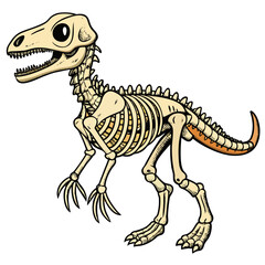 A skeleton of a dinosaur
