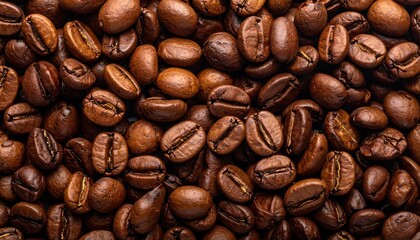 Obraz premium Close-up of roasted coffee beans