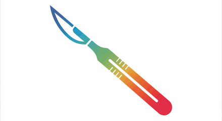 Colorful Gradient Scalpel Tool for Surgical Procedures.