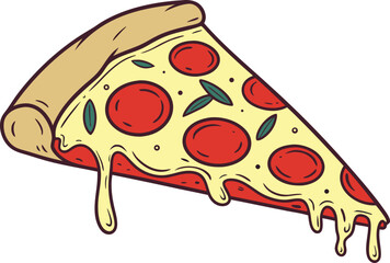 Pizza Slice Illustration. Delicious Pizza Slice Design. Realistic Pizza Slice Artwork. Cheese Pizza Slice Illustration. Topped Pizza Slice Design. Fast Food Pizza Slice Artwork. Italian Pizza Slice