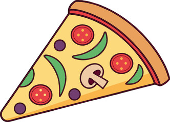 Pizza Slice Illustration. Delicious Pizza Slice Design. Realistic Pizza Slice Artwork. Cheese Pizza Slice Illustration. Topped Pizza Slice Design. Fast Food Pizza Slice Artwork. Italian Pizza Slice