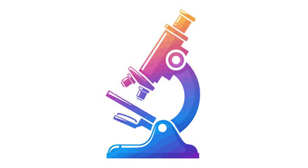 Colorful Gradient Scientific Microscope for Laboratory Research.