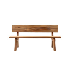 wooden bench isolated on white